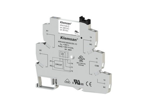 270830 | Klemsan | KPR-SCE-60VAC/DC-1C, Интерфейсное реле, 6A