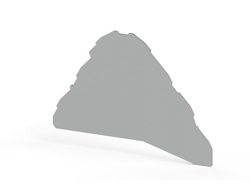 446259 | Klemsan | Концевой сегмент на клеммники YBK2,5-3FT, (серый),  NPP YBK 2,5-3FT