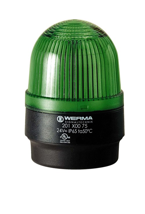 201.200.67 | WERMA | Светодиодный маяк пост. свечения BM 115В AC зелёный