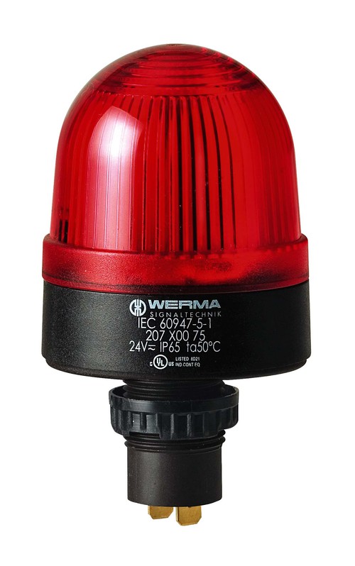 207.100.67 | WERMA | Светодиодный маяк пост. свечения EM 115В AC красный