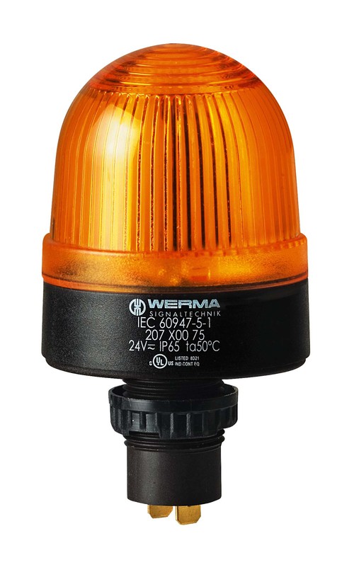207.300.67 | WERMA | Светодиодный маяк пост. свечения EM 115В AC жёлтый
