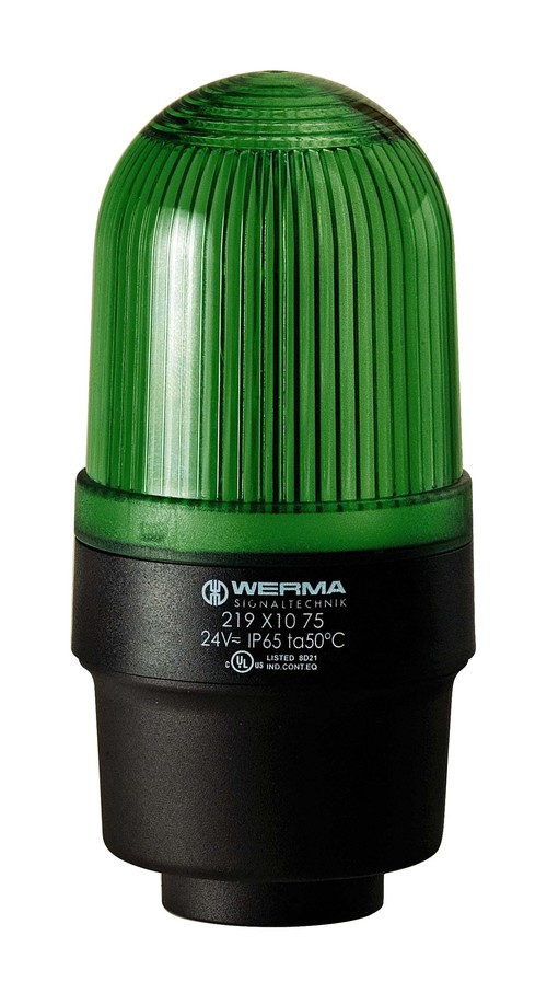 219.210.67 | WERMA | Светодиодный маяк пост. свечения RM 115В AC зелёный