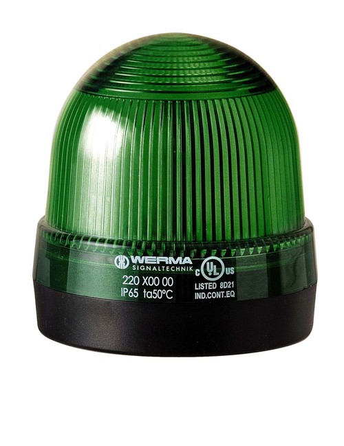 221.200.67 | WERMA | Светодиодный маяк пост. свечения BM 115В AC зелёный