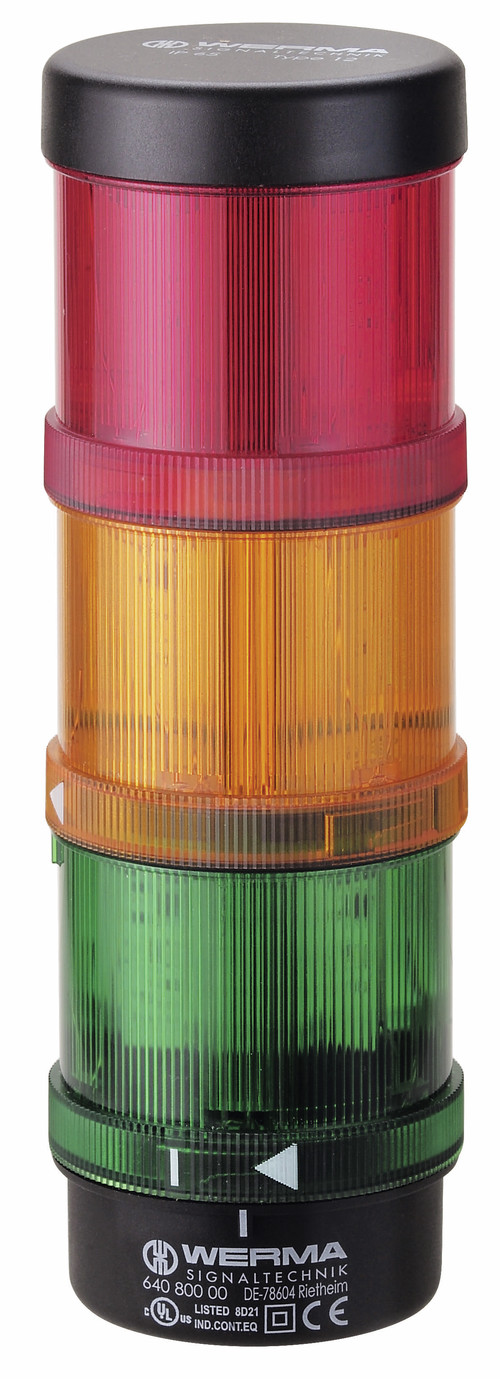 649.240.02 | WERMA | Сигнальная колонна KS71 BWM 24В AC/DC зелёный/жёлтый/красный