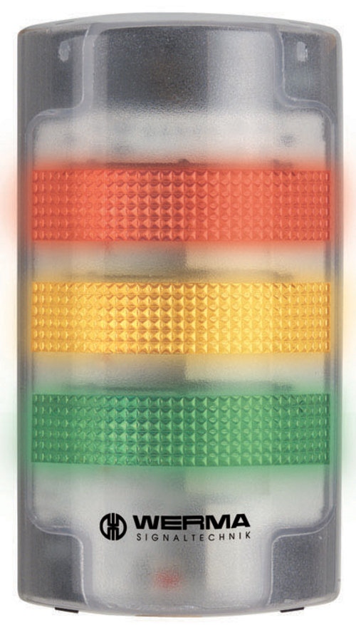 691.200.55 | WERMA | Сигнальная колонна FlatSIGN cl BM 8 тон. 24В AC/DC зелёный/жёлтый/красный